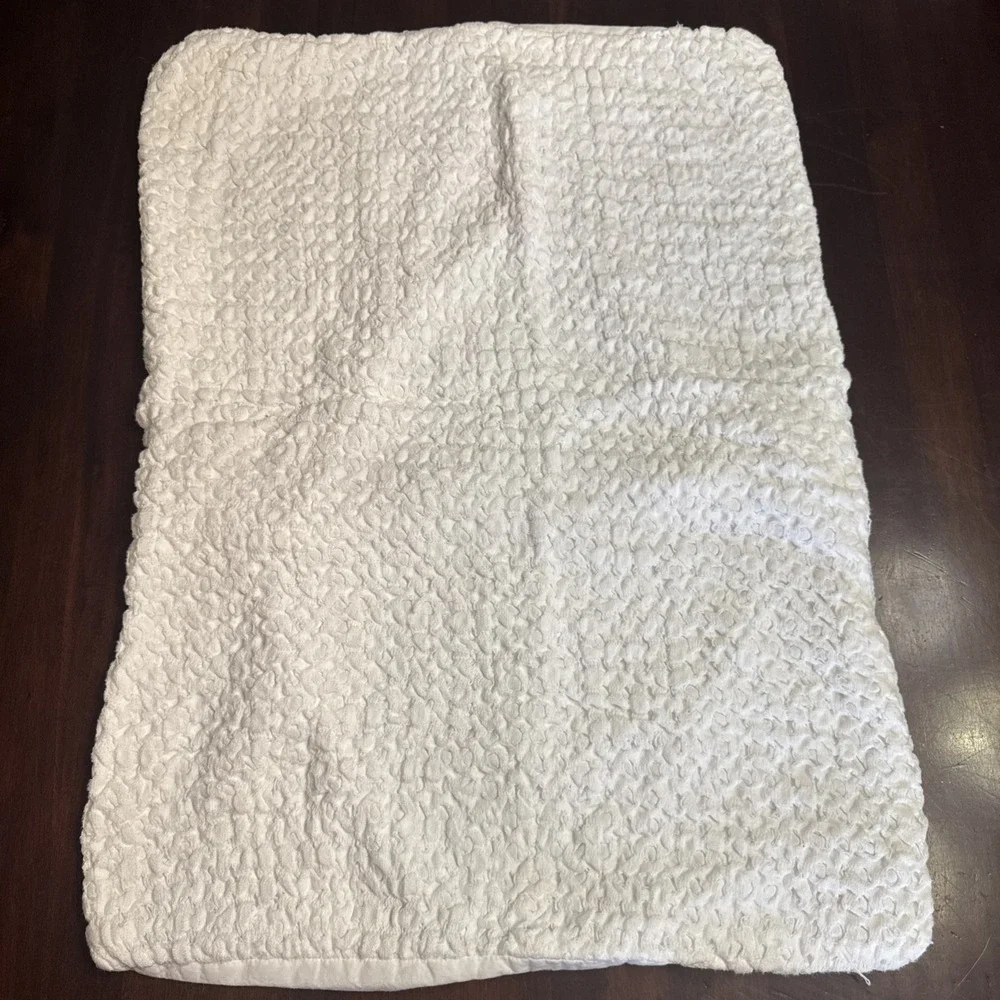 West Elm STANDARD Pillow Shams Cotton Waffle in White Textured Set Pair 2